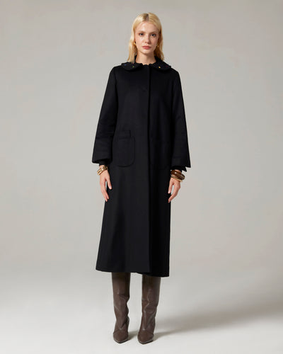 Cappotto Afrodite in panno ricamato